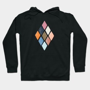 Boho Bohemian Geometric Diamond Pattern Multicolor Art Print Hoodie